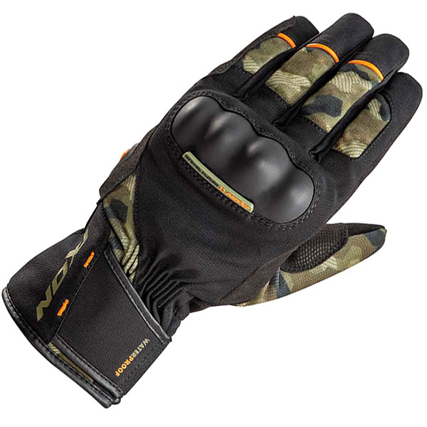 Image of Ixon Pro Russel Gloves - Khaki Camo / Orange