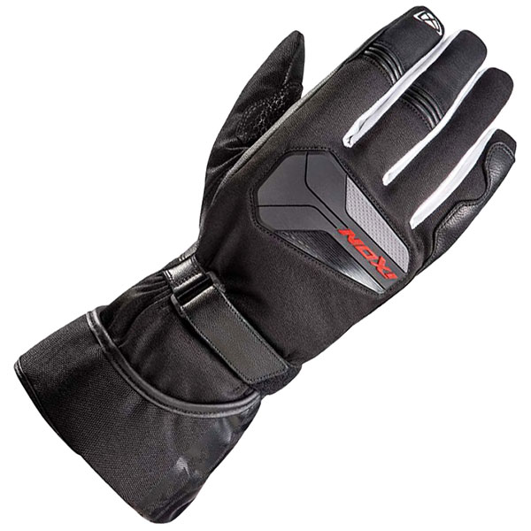 Image of Ixon Pro Atom Textile Gloves - Black / White / Red