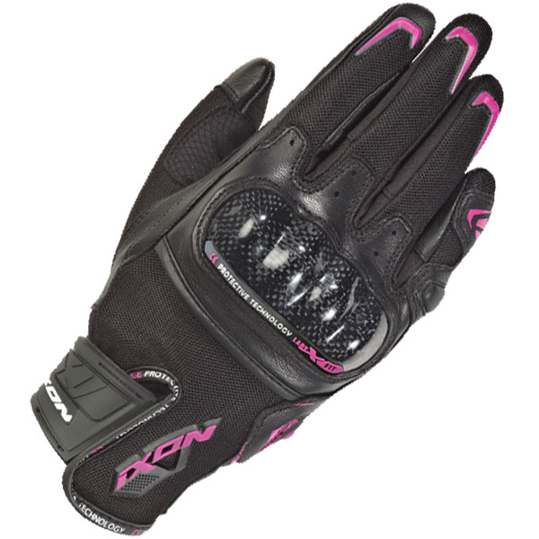 Ixon Ladies RS Rise Air Gloves - Black / Fuchsia - FREE UK DELIVERY