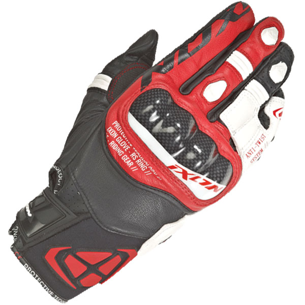 Image of Ixon RS Ring Gloves - Black / White / Red