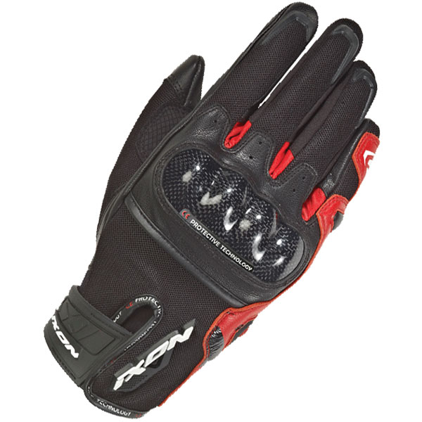 Image of Ixon RS Rise Air Gloves - Black / Red