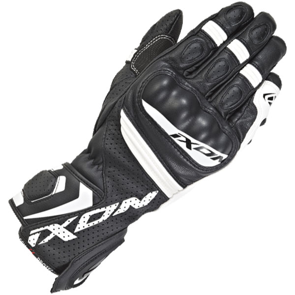 Image of Ixon RS Tempo Air Leather Gloves - Black / White