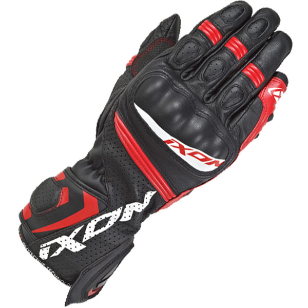 Image of Ixon RS Tempo Air Leather Gloves - Black / Red
