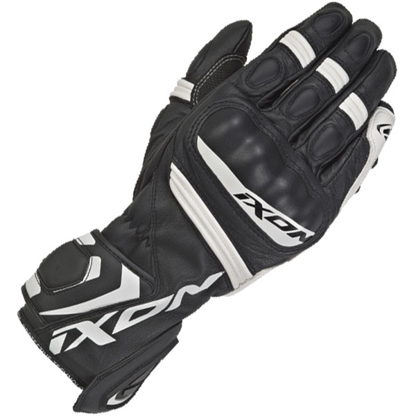 Image of Ixon RS Tempo Leather Gloves - Black / White