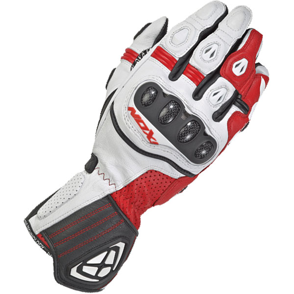 Image of Ixon RS Tilt Leather Gloves - Black / White / Red