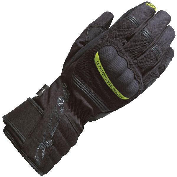 Image of Ixon Pro Tenere Gloves - Black / Fluo Yellow