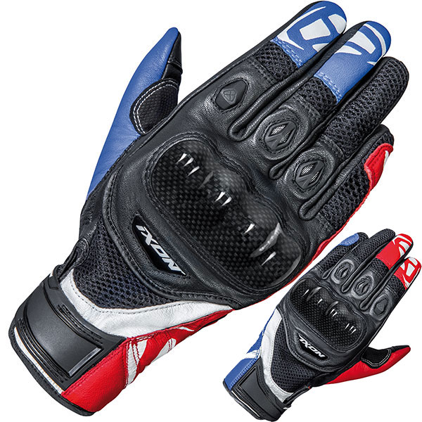Image of Ixon RS Recon Air Gloves - Black / Blue / White / Red
