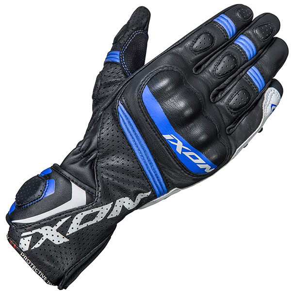 Image of Ixon RS Tempo Air Leather Gloves - Black / Blue