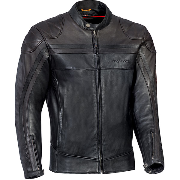 Ixon Pioneer Leather Jacket - Brown / Black - FREE UK DELIVERY