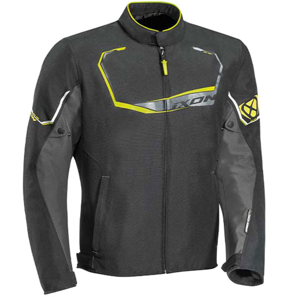 Image of Ixon Challenge Textile Jacket - Black / Grey / Bright Yellow