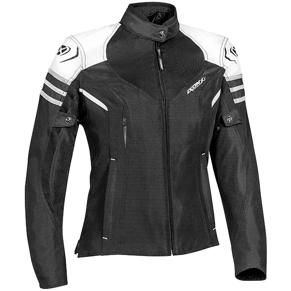 Ixon Ladies Ilana Textile Jacket - Black / White / Grey - FREE UK DELIVERY