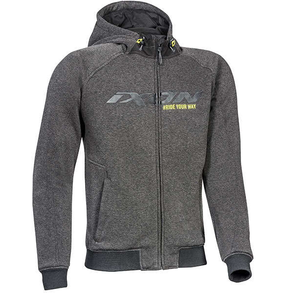 Image of Ixon Palermo Textile Jacket - Anthracite / Black / Bright Yellow