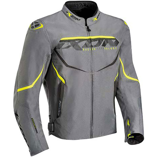 Image of Ixon Sprinter Textile Jacket - Grey / Bright Yellow