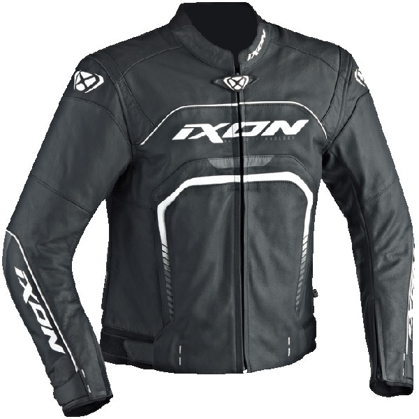 Image of Ixon Fighter Leather Jacket - Black / White