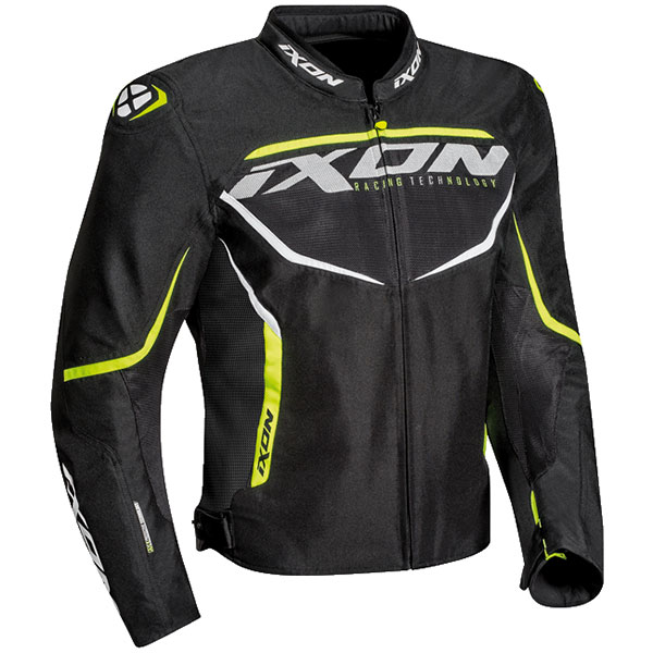 Image of Ixon Sprinter Air Textile Jacket - Black / Fluo Yellow