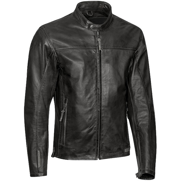 Image of Ixon Crank Leather Jacket - Black