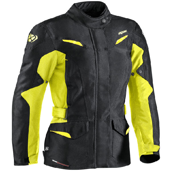 Image of Ixon Ladies Summit 2 Textile Jacket - Black / Fluo Yellow
