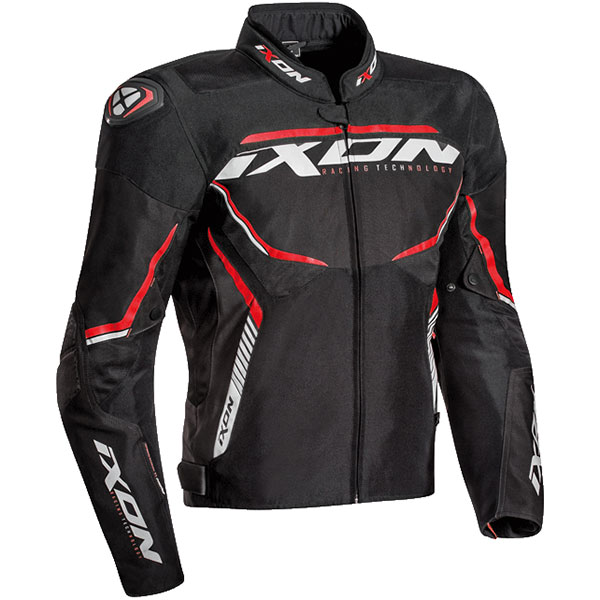Ixon Sprinter Sport Textile Jacket Black White Red FREE UK