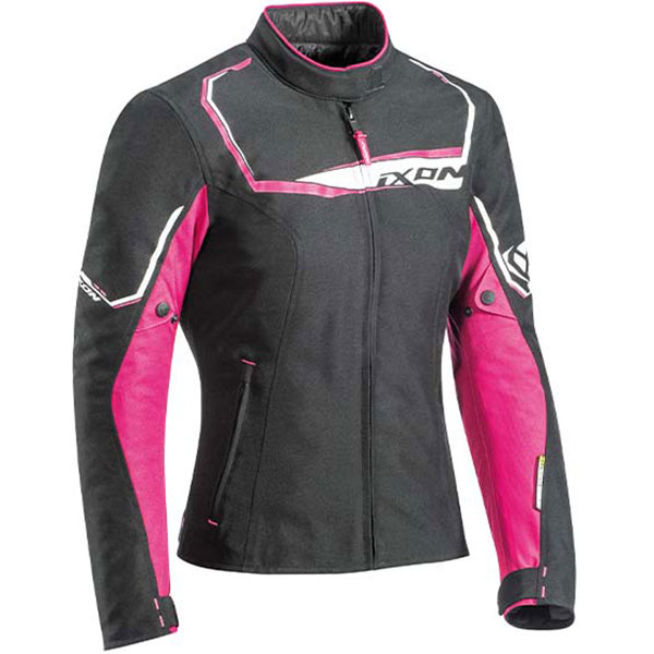 Image of Ixon Ladies Challenge Textile Jacket - Black / Fuchsia