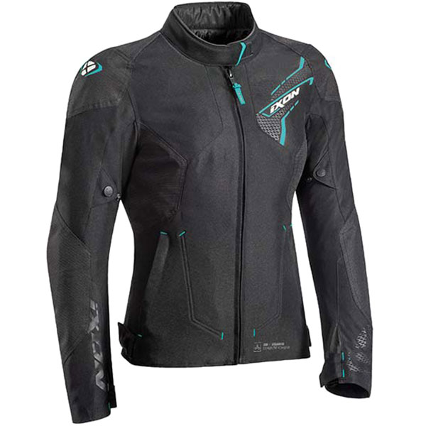 Image of Ixon Ladies Luthor Textile Jacket - Black / Emerald