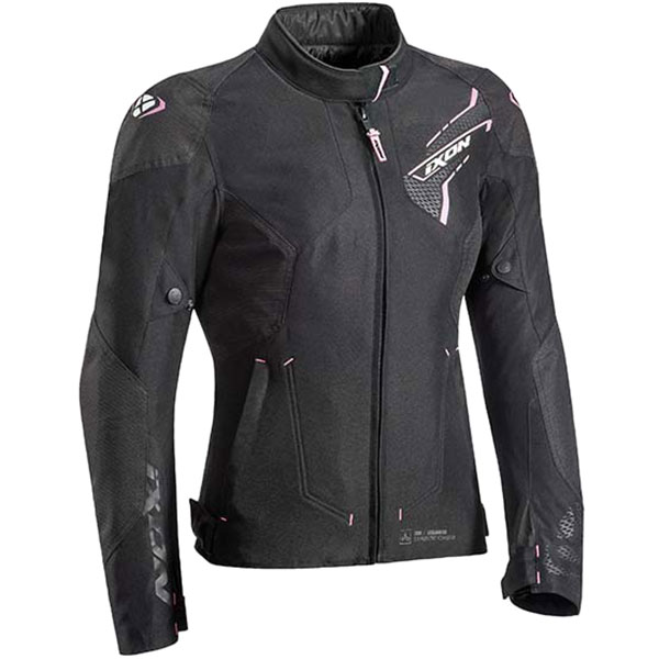 Image of Ixon Ladies Luthor Textile Jacket - Black / Pink