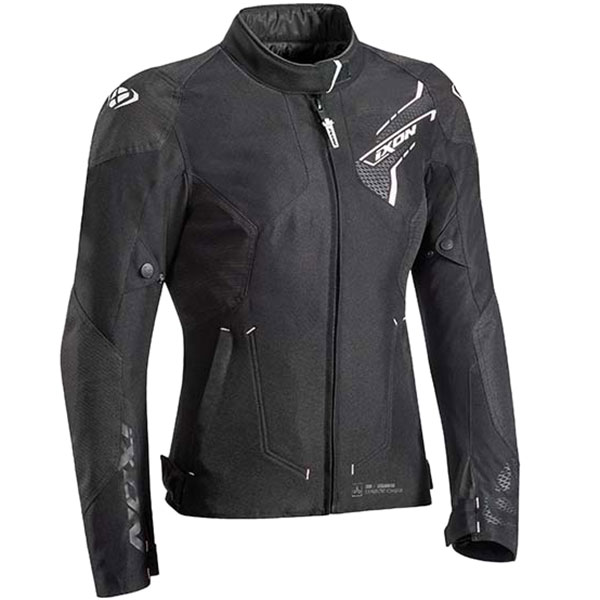 Ixon Ladies Luthor Textile Jacket - Black / White - FREE UK DELIVERY