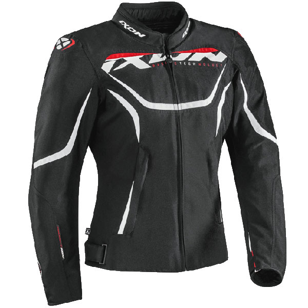Image of Ixon Ladies Sprinter Textile Jacket - Black / White