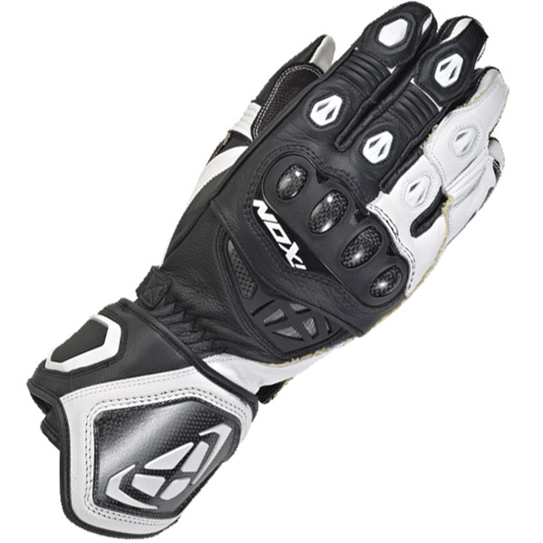 Image of Ixon RS Genius Replica Leather Gloves - Black / White