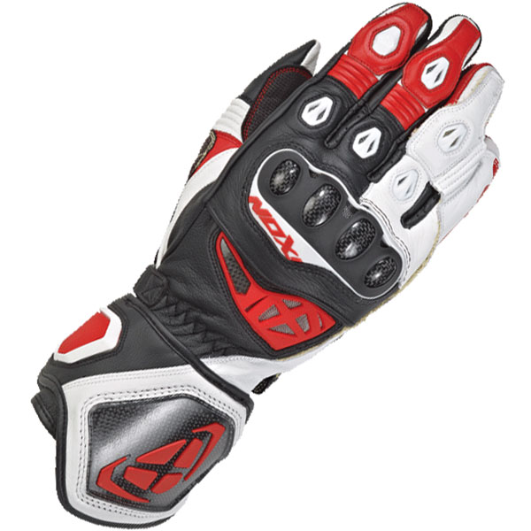 Image of Ixon RS Genius Replica Leather Gloves - Black / White / Red