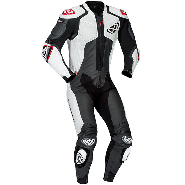 Image of Ixon Vendetta 1 Piece Leather Suit - Black / White