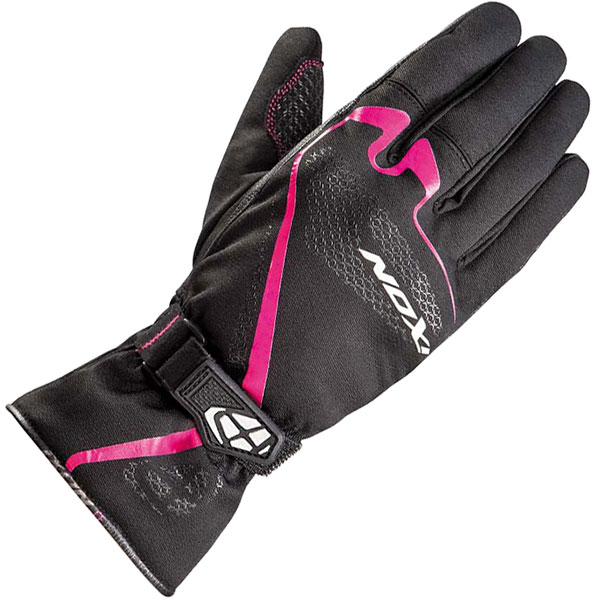 Image of Ixon Ladies Pro Indy Textile Gloves - Black / Fuchsia