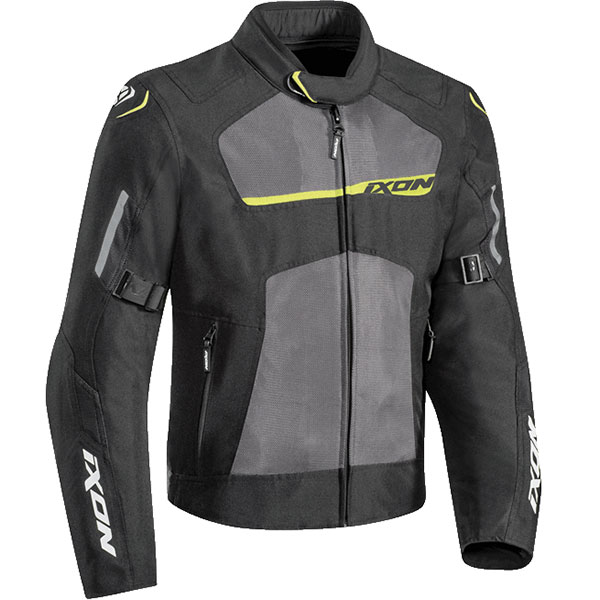 Image of Ixon Raptor Textile Jacket - Black / Grey / Fluo Yellow