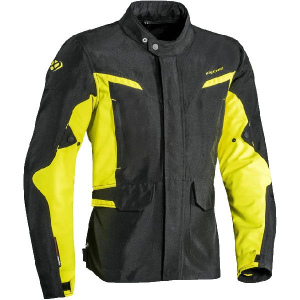 Image of Ixon Summit 2 Textile Jacket - Black / Fluo Yellow