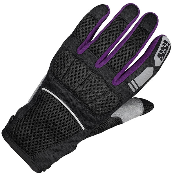 Image of iXS Ladies Samur-Air 1.0 Textile Gloves - Black / Violet