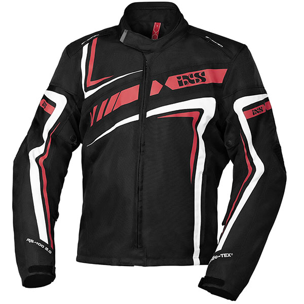 Image of iXS Sports RS-400-ST 2.0 Textile Jacket - Black / Red / White