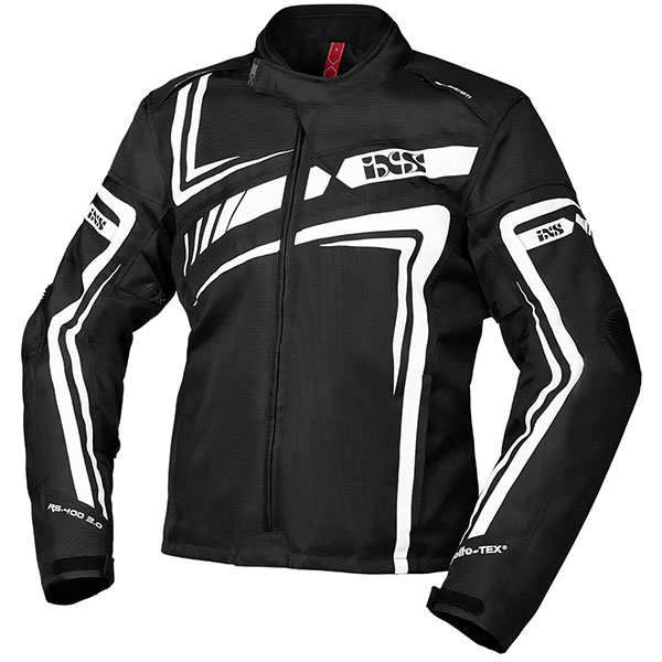 Image of iXS Sports RS-400-ST 2.0 Textile Jacket - Black / White
