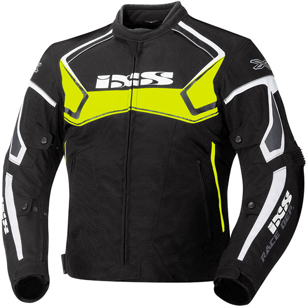 Image of iXS Activo Textile Jacket - Black / Fluo Yellow / White