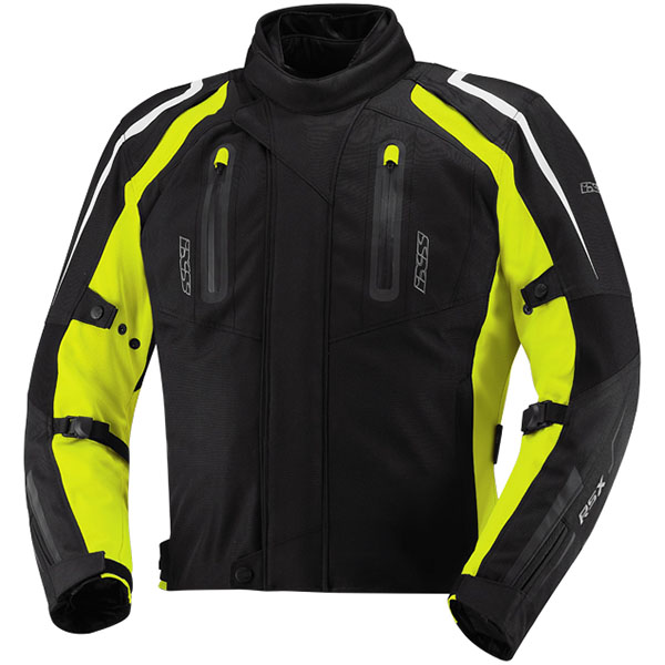 Image of iXS Drake Cordura Jacket - Black / Fluo Yellow