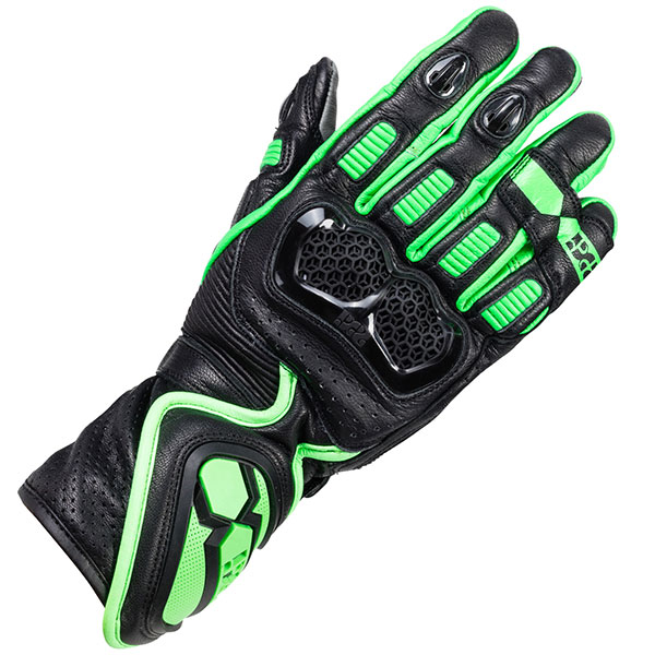 Image of iXS RS-200 2.0 Leather Gloves - Black / Green