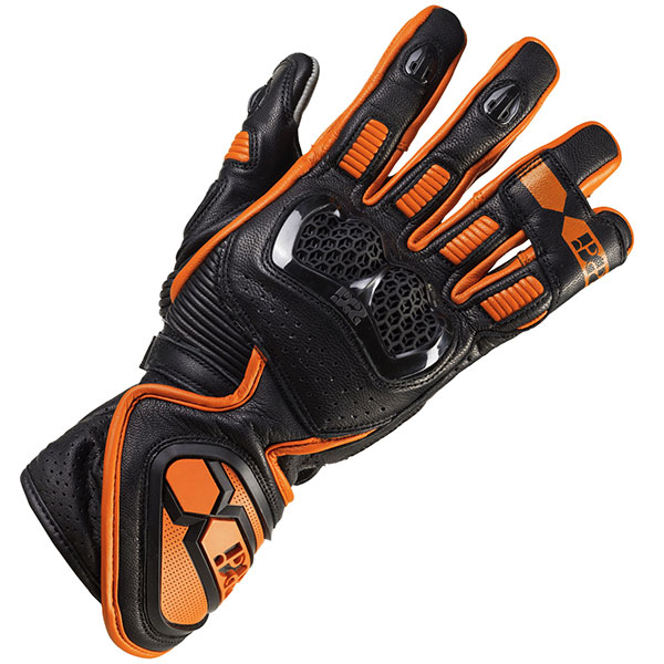Image of iXS RS-200 2.0 Leather Gloves - Black / Orange
