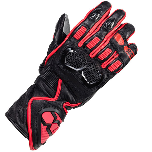 Image of iXS RS-200 2.0 Leather Gloves - Black / Red