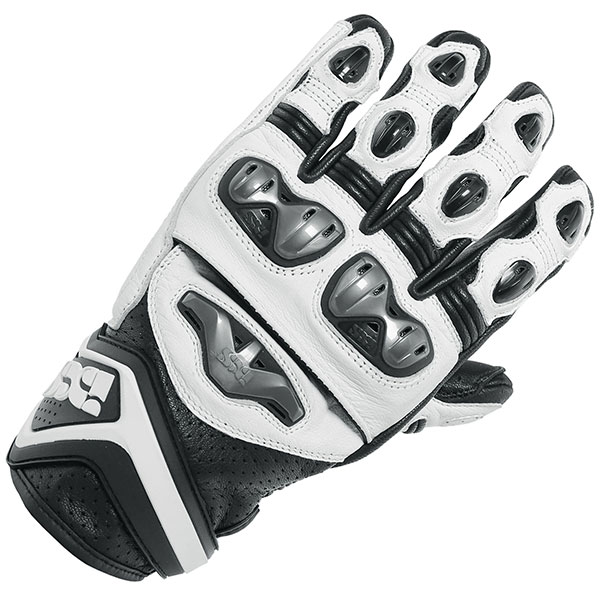 Image of iXS RS-400 Sport Short Gloves - Black / White
