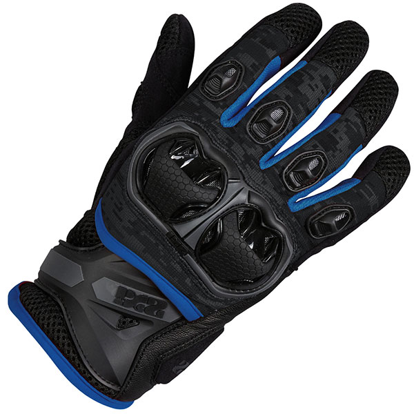 Image of iXS Montevideo Air Gloves - Black / Grey / Blue