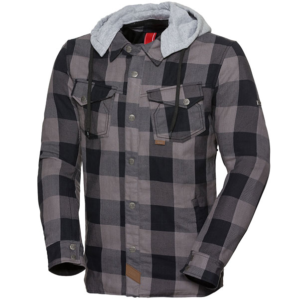 Image of iXS Classic Moto-Flanell Textile Jacket - Black / Grey