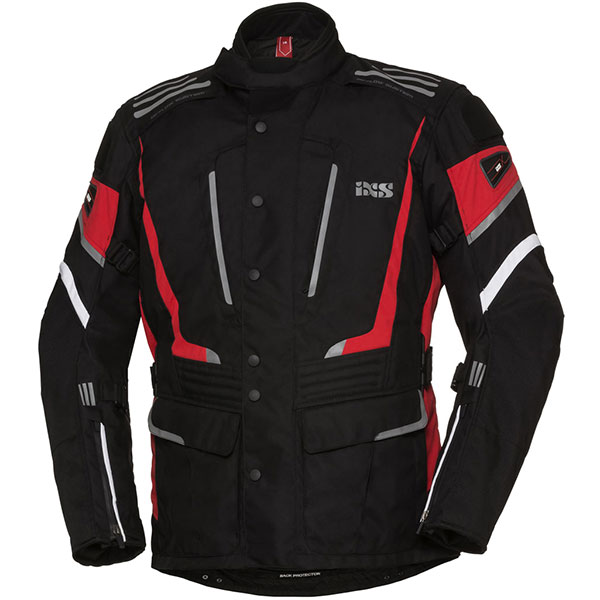 Image of iXS Powells ST Textile Jacket - Black / White / Red