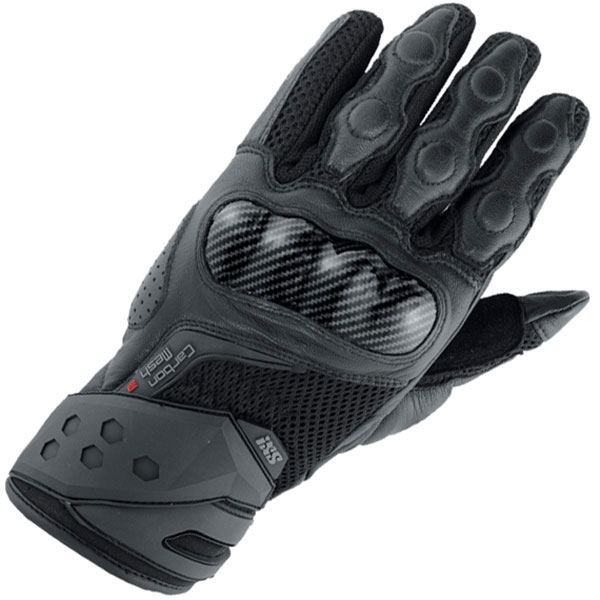 Image of iXS Ladies Carbon Mesh 3 Mixed Gloves - Black