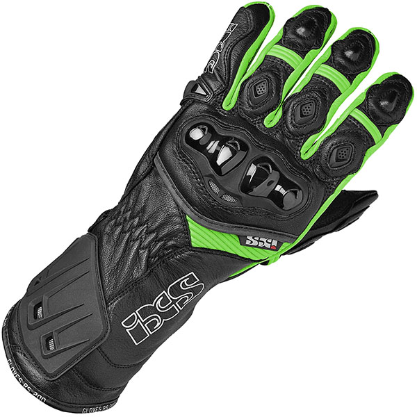 Image of iXS RS-200 Leather Gloves - Black / Green