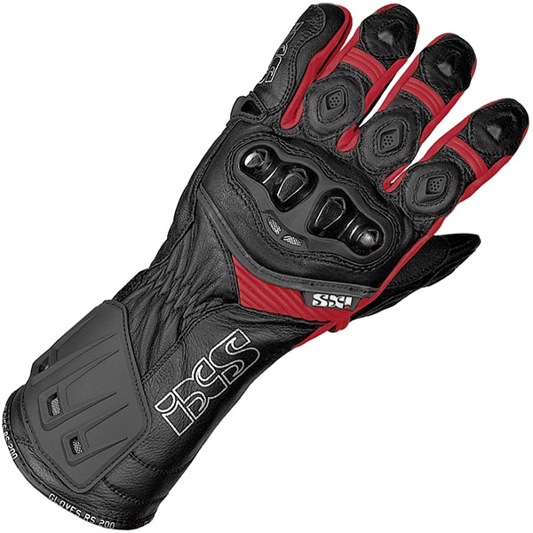 Image of iXS RS-200 Leather Gloves - Black / Red