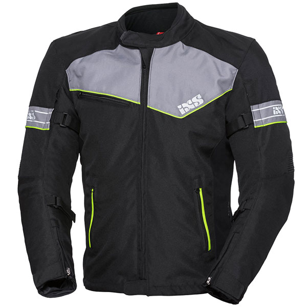 Image of iXS Sports 5/8-ST Textile Jacket - Black / Grey / Yellow
