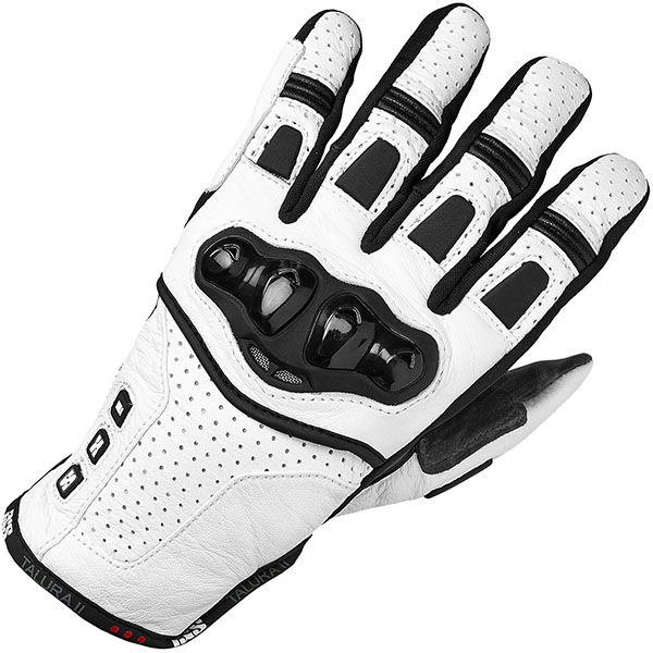 Image of iXS Talura 2 Leather Gloves - White / Black